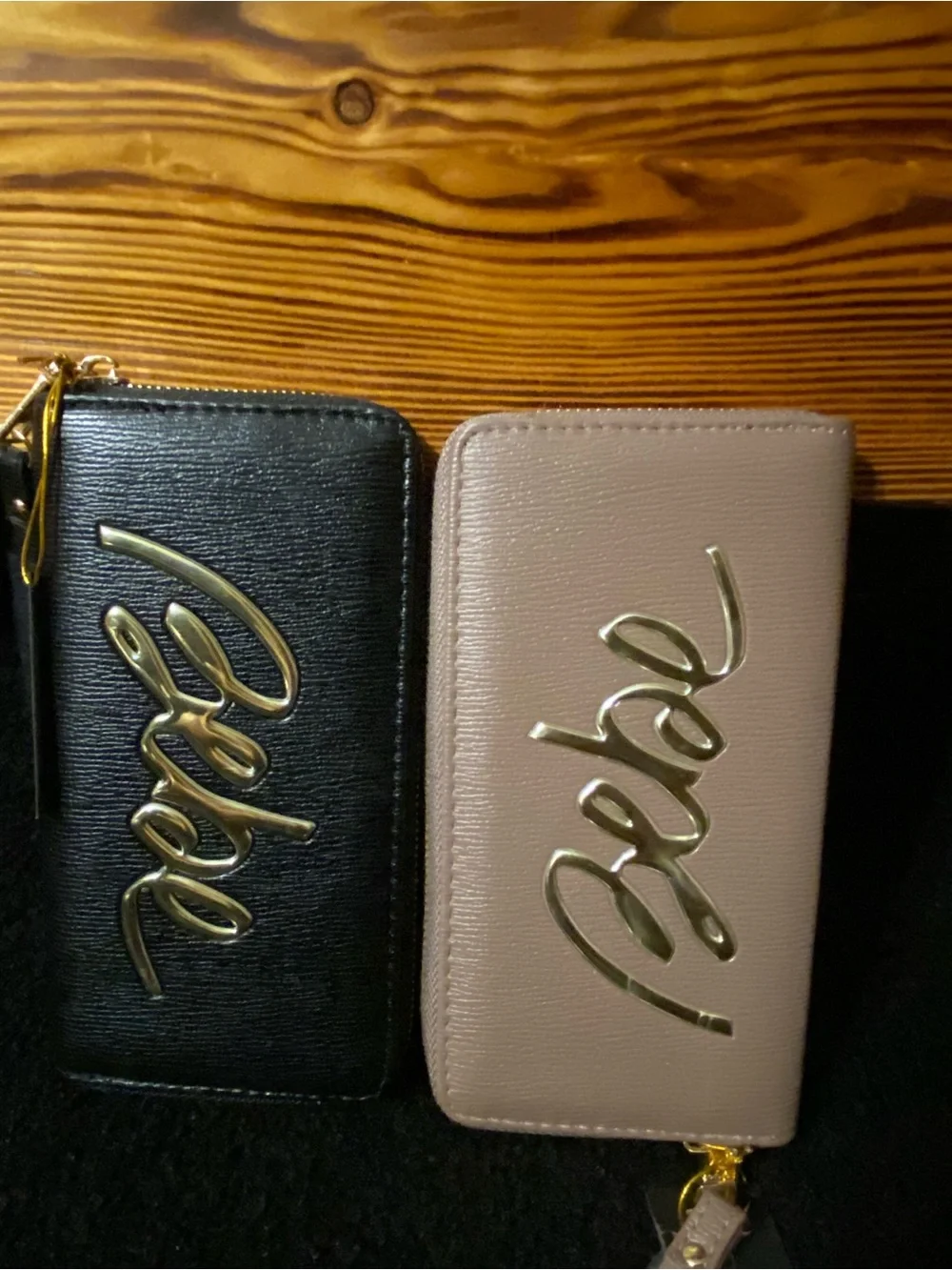 Bundle 2 piece Peel Signature Zip Wallet - Black and Taupe